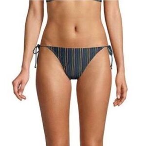 O’Neill Size L Stripe Side Tie Bottom Swimwear Bikini Bridget…